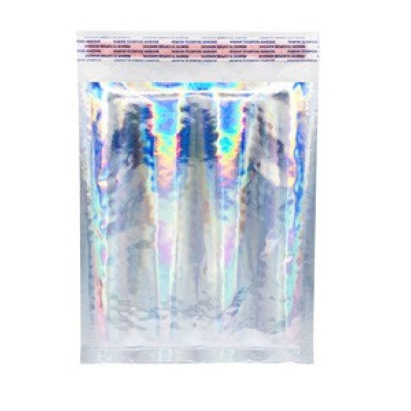 Size (#0) 6.5"x9" Metallic Glamour Holographic Bubble Mailer with Peel-N-Seal