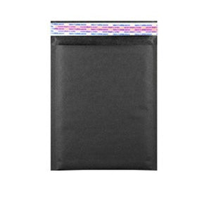 Size (#000) 4.25"x7" Black Paper Bubble Mailer with Peel-N-Seal